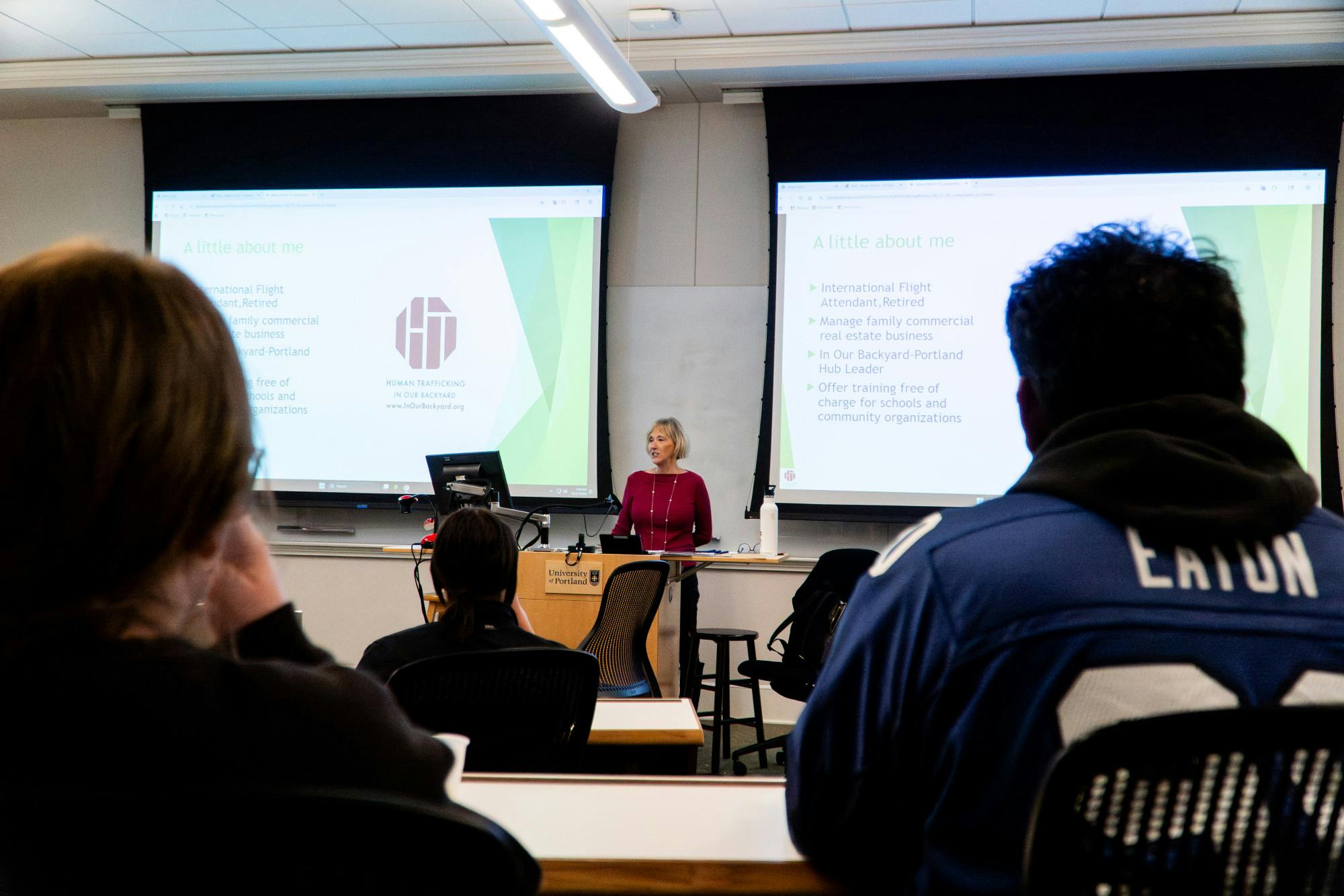 On Nov. 17, the Social Justice Club hosted Sharon Brown, the Portland-hub leader of In Our Backyard.