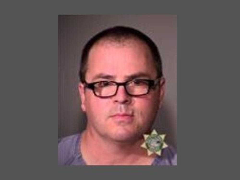 Former University of Portland employee Patrick Ell is accused of assaulting Associate Vice President for Student Development Matthew Rygg. Ell will be arraigned this afternoon. Photo courtesy of Multnomah County Sheriff&#x27;s Office. 