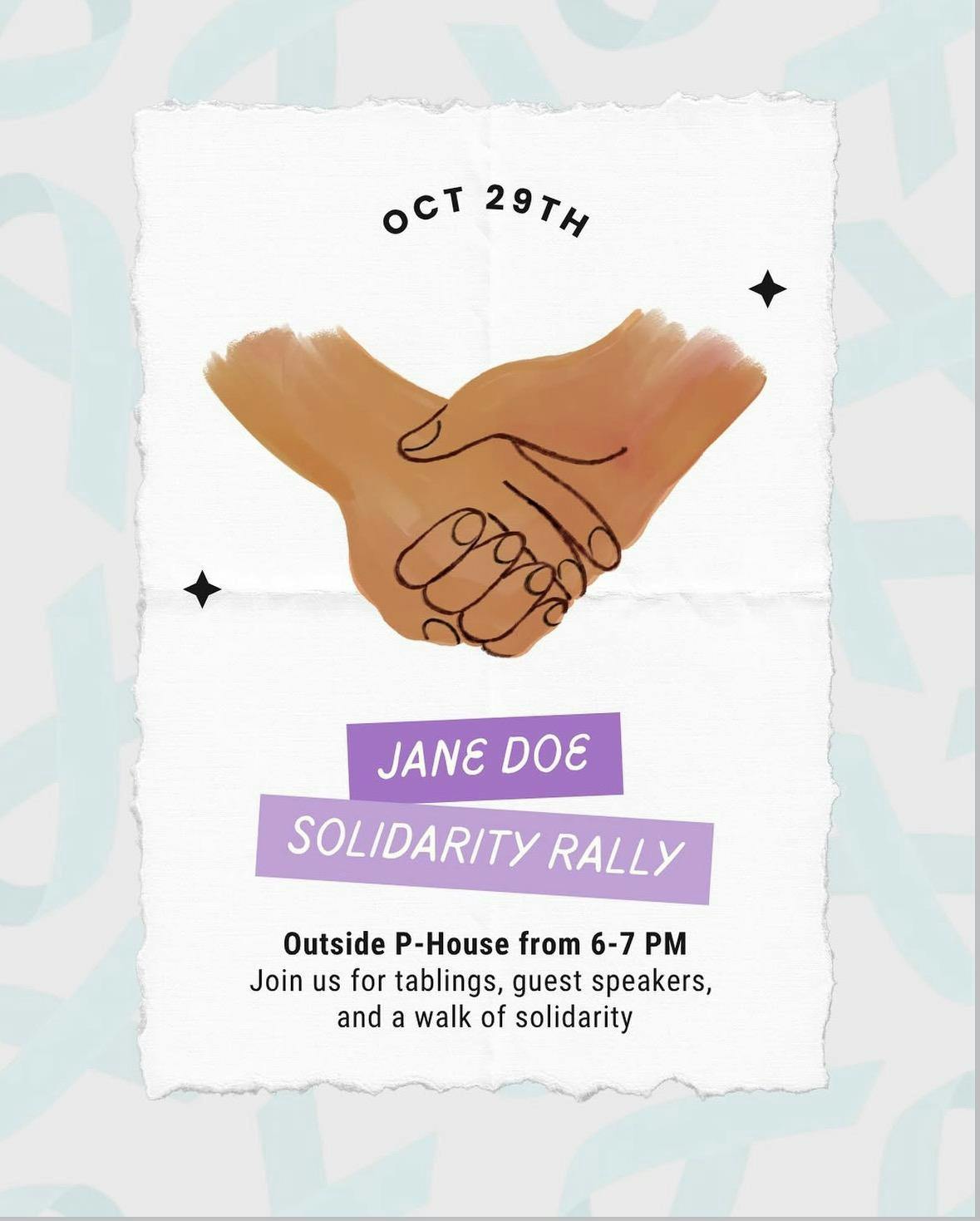 Solidarity rally for sexual assault survivors to take place Oct. 29