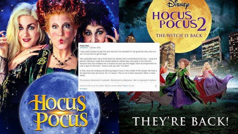 The 2022 sequel to &quot;Hocus Pocus&quot; follows the Sanderson sisters as the black flame candle brings them back for a second night.Canva by Lulu Heffernan Images courtesy of Disney