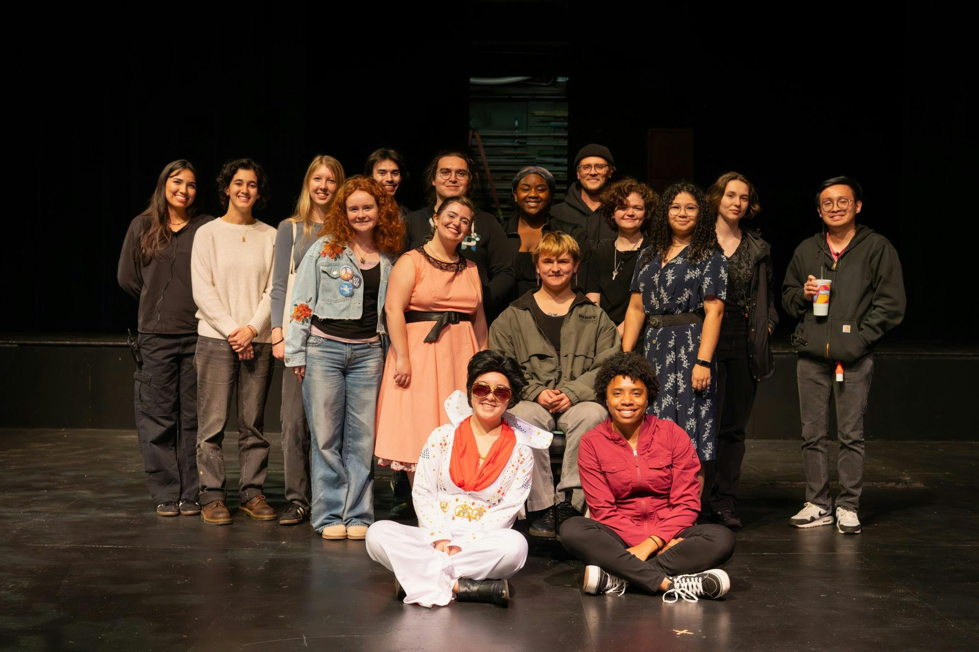 Director Andy Christensen and the cast of “New Works, New Voices.” Photo courtesy Rowan Lowery. 