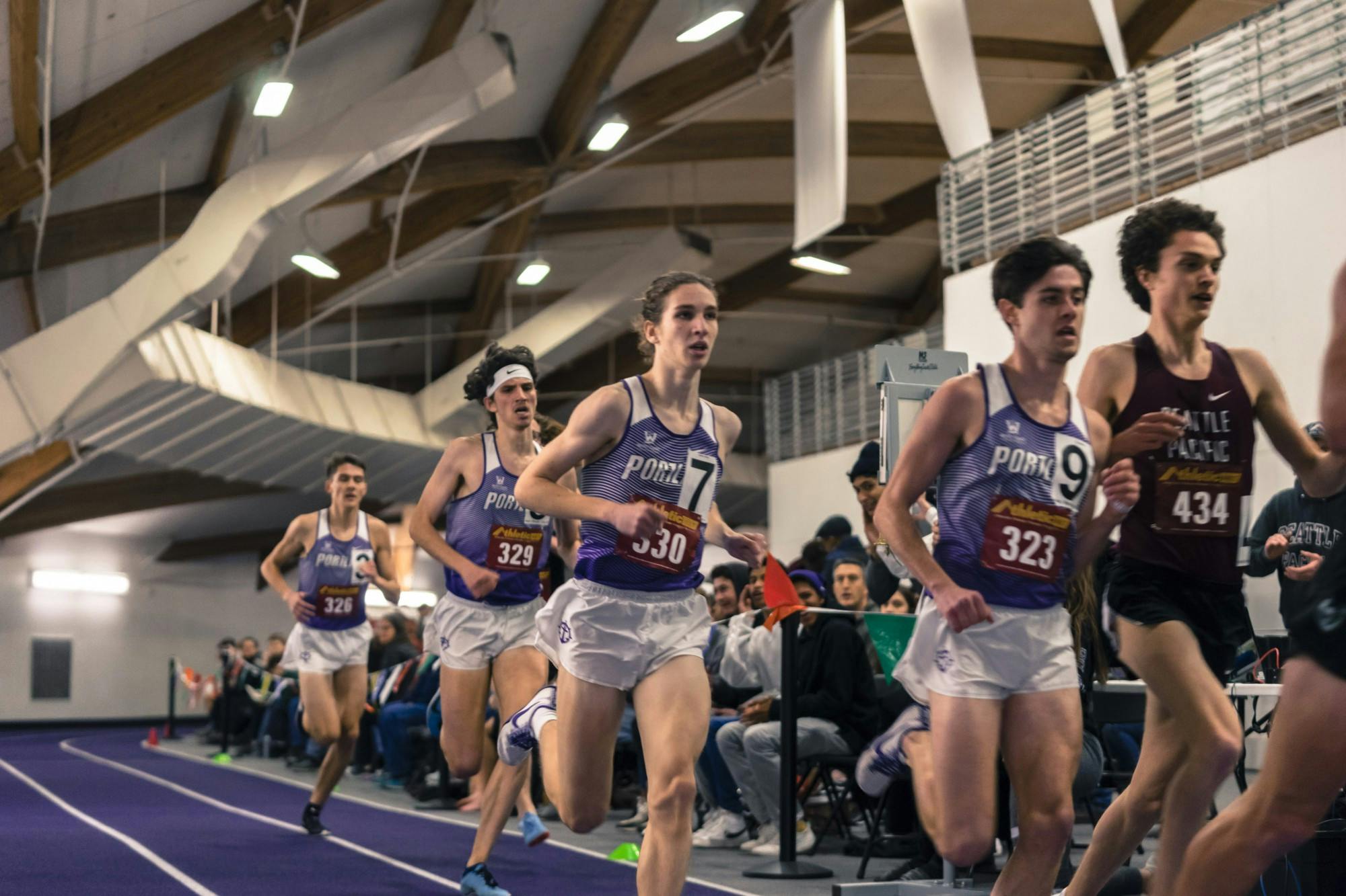 The men's team excelled in the distance races.