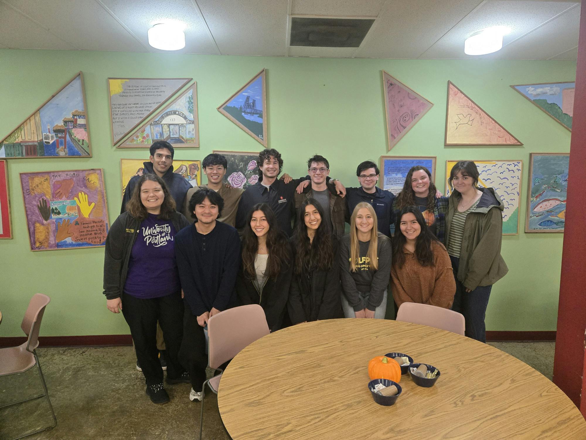 Lund residents gather after a hall event. Photo courtesy of Jenna Morgan. 