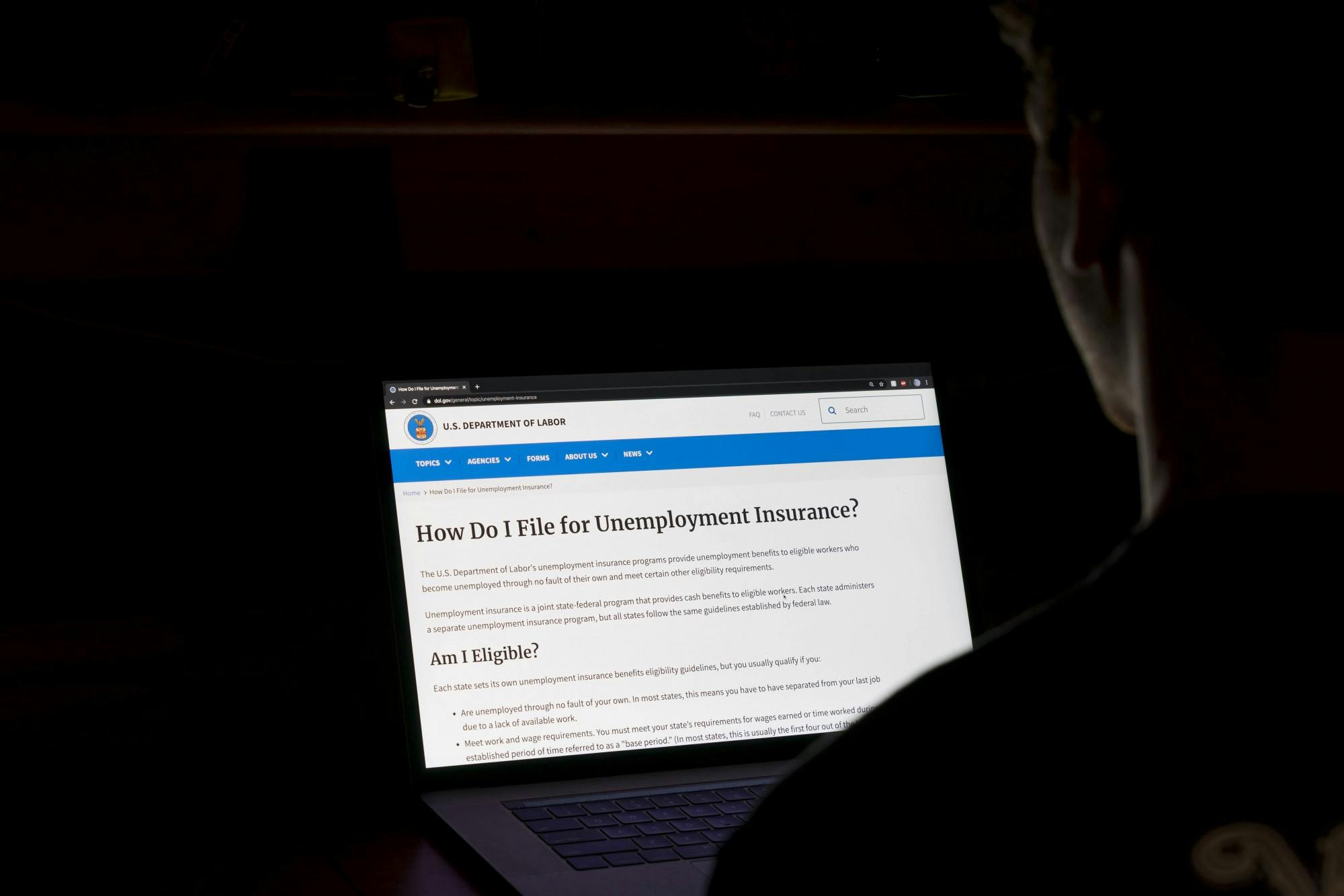 Due to the COVID-19 pandemic, a free-falling job market and mass furloughing has led many to seek unemployment benefits. Photo illustration by Brennan Crowder.