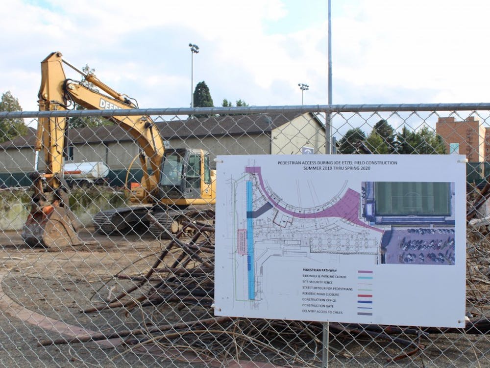 In August, construction began on the new Joe Etzel Stadium and Chiles Center Plaza.