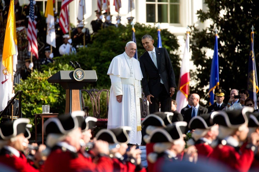  Pope Francis and President Obama during one of the Pope's audiences at the White House. Photo courtesy of whitehouse.gov.