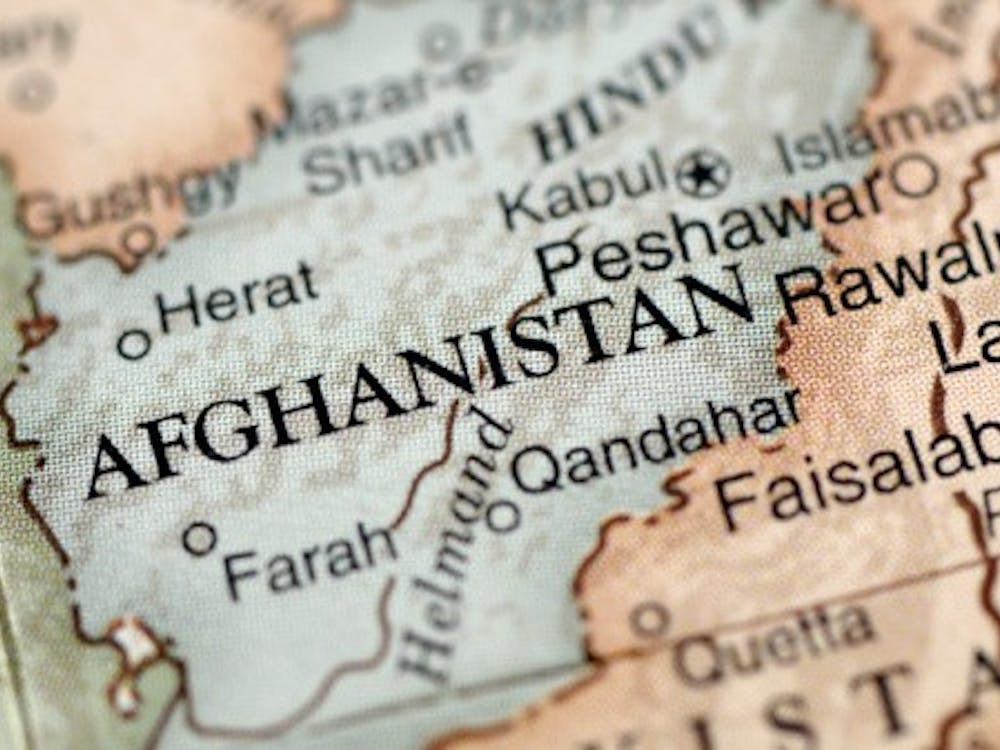 A close-up photograph of Afghanistan from a desktop globe. Image courtesy of Unsplash