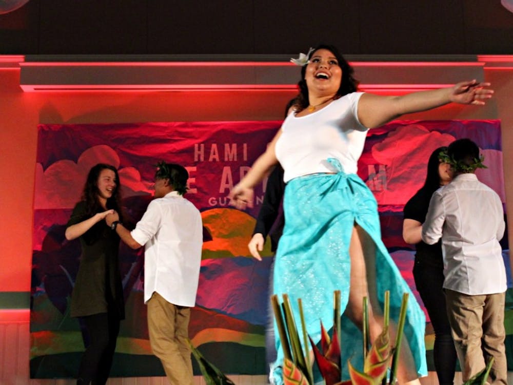 Students dance and perform at Guam Night in 2017.