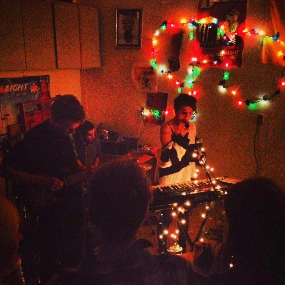  The Randy Jacksons performed at the Spooky Showcase with seniors Olivia Alsept-Ellis on keyboard and Brendan Rice on guitar and sophomore Hunter Garcia on drums. The fourth band member, Nathan Seale, is not pictured.Photo courtesy of Sierra Huitt