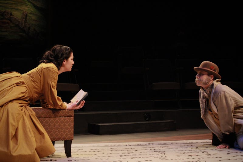 Hannah Harrison as Huldey and Drew Jones as The Mastiff. Photo courtesy of Andrew May.
