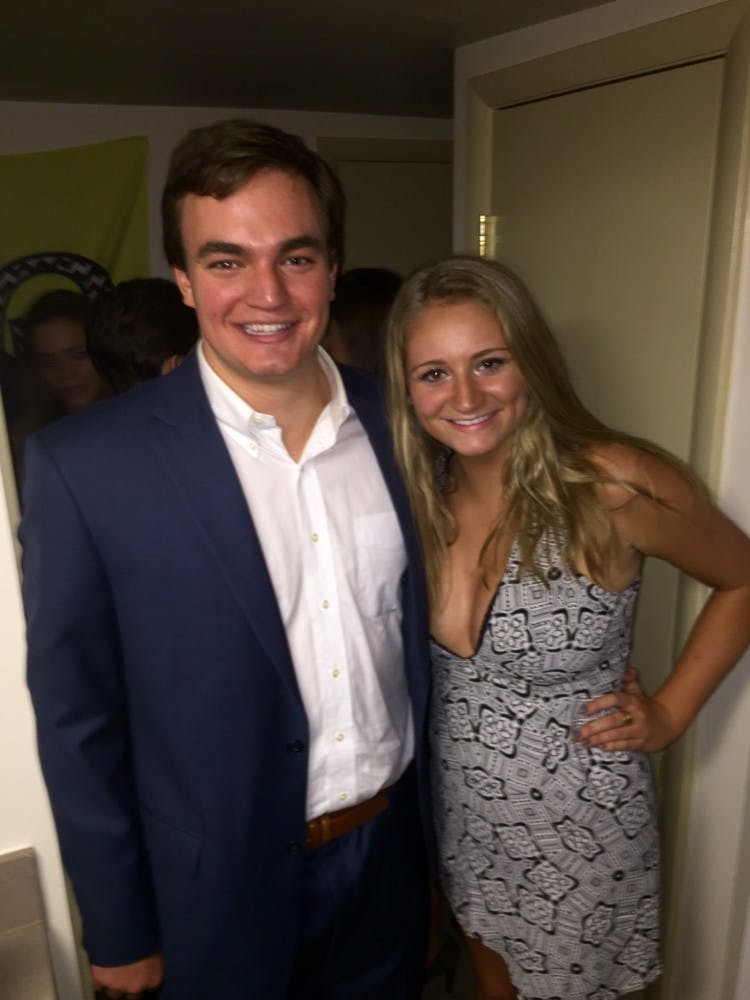 Megan and Johnny together at University of Richmond.&nbsp;