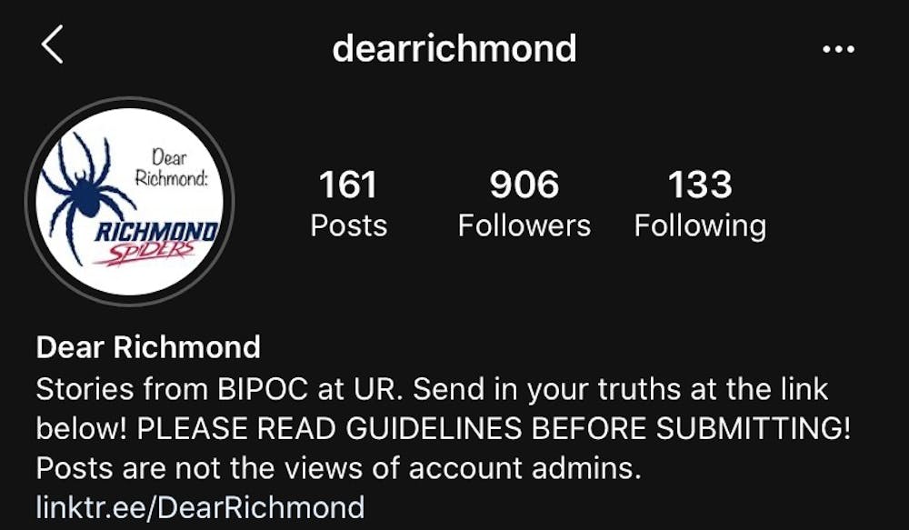 <p>Screenshot of the account, @dearrichmond, on Instagram.</p>