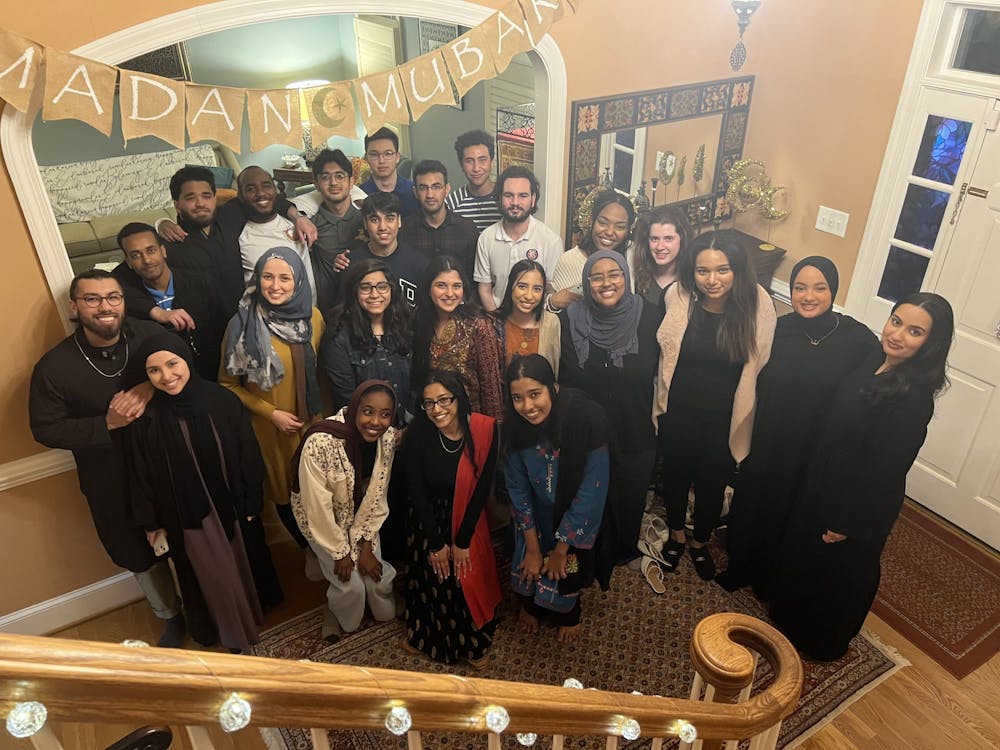 <p>Students from Muslim Life at UR have an iftar dinner hosted by sophmore Amal Ali on March 24. Photo courtesy of Amal Ali.&nbsp;</p>