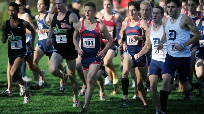 The men's cross country fall 2010 A-10 race. Photo by Collegian staff&nbsp;