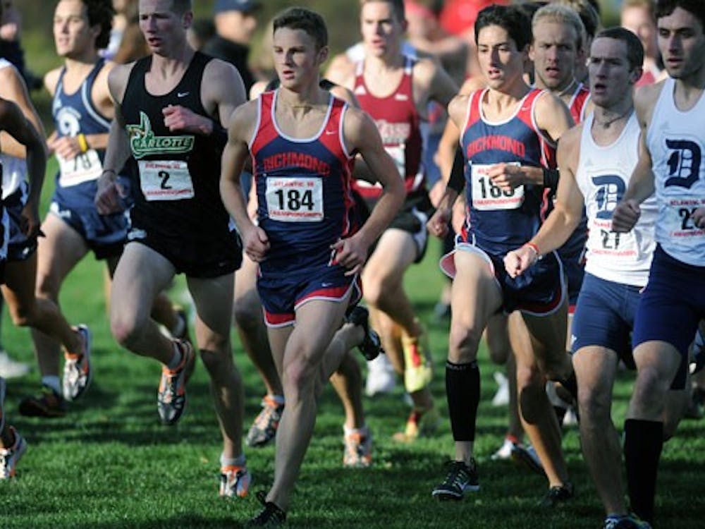 The men's cross country fall 2010 A-10 race. Photo by Collegian staff&nbsp;