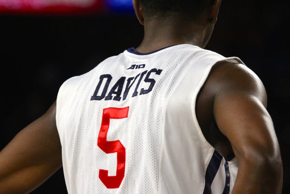 <p>Trey Davis, who scored 17 points on Wednesday, was the key to Richmond's victory against Wake Forest.&nbsp;</p>