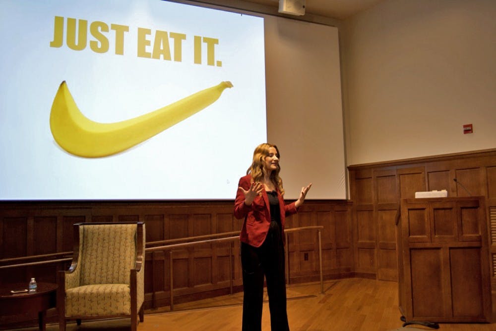 <p>Junior Alex Carroll shared her experience with an eating disorder during a talk on Friday, Oct. 19. in Ukrop Auditorium.&nbsp;</p>