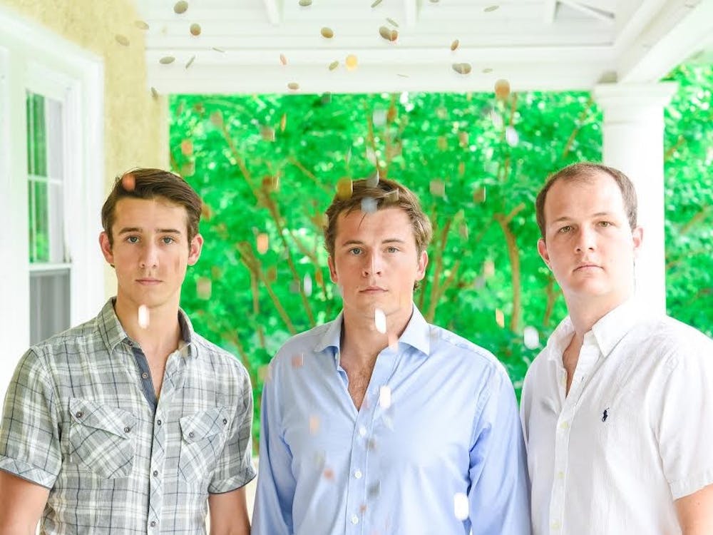 GiveTide founders (from left): James Ghiorse, Pete Ghiorse, RC '16, and Peter Tight, RC '16.