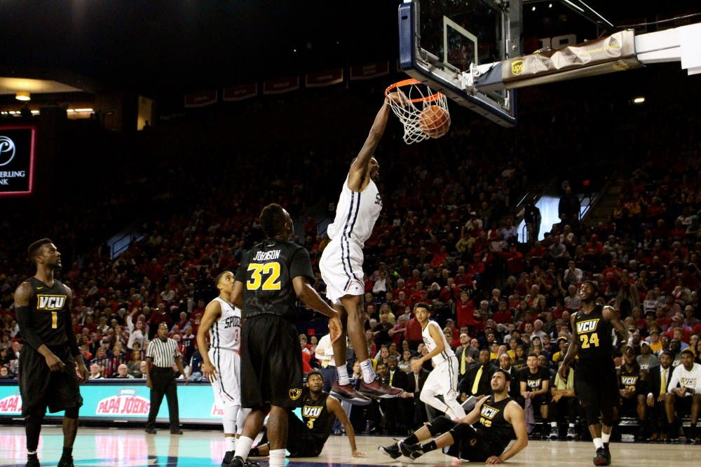 <p>Terry Allen's&nbsp;thunderous slam broke up a VCU run midway through the first half.</p>