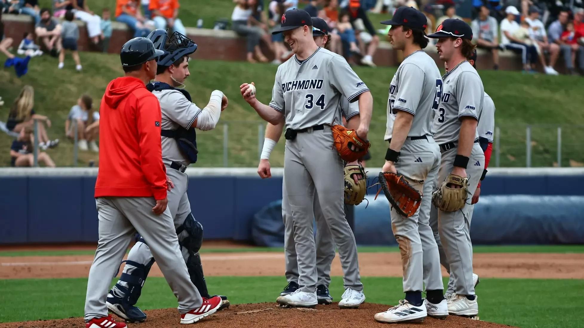 Players from the University of Richmond baseball team. Courtesy of Richmond Athletics
