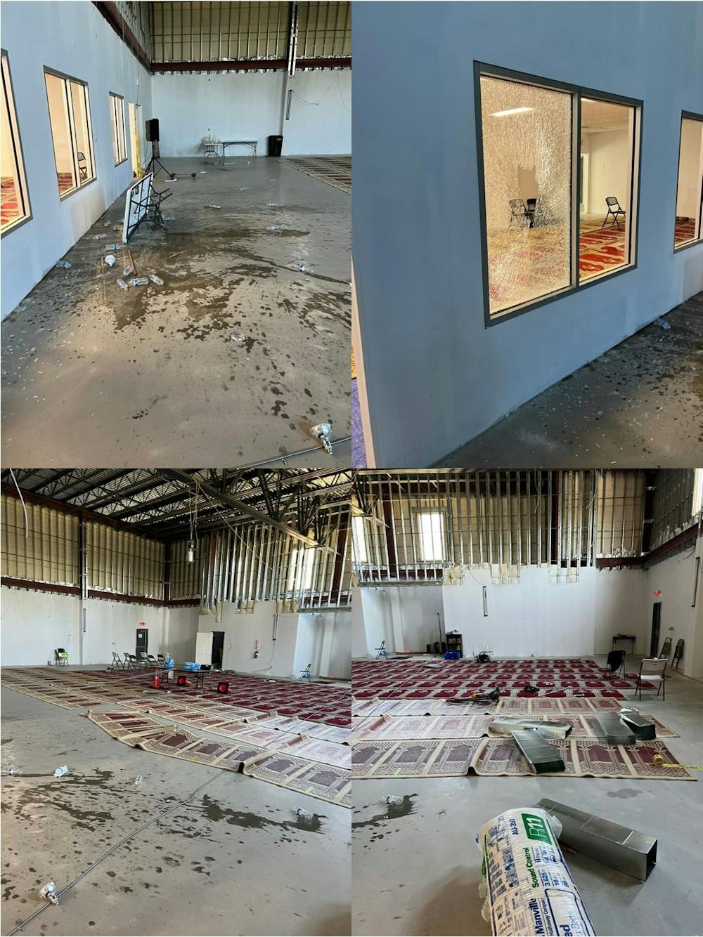 <p>The West End Islamic Center was vandalized for the second time within six months between the hours of 3:30 p.m. to 4:30 p.m. on April 16. Photos courtesy of WEIC.&nbsp;</p>