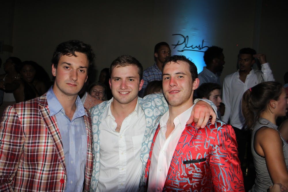 Ryan Arrigo, Nick Lawler and Rob Costanzo (from left)&nbsp;in Element Threads jackets.&nbsp;