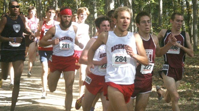 Senior Garrett Graham (left) and Junior Tim Quinn during the 2008 A-10 Championships.
