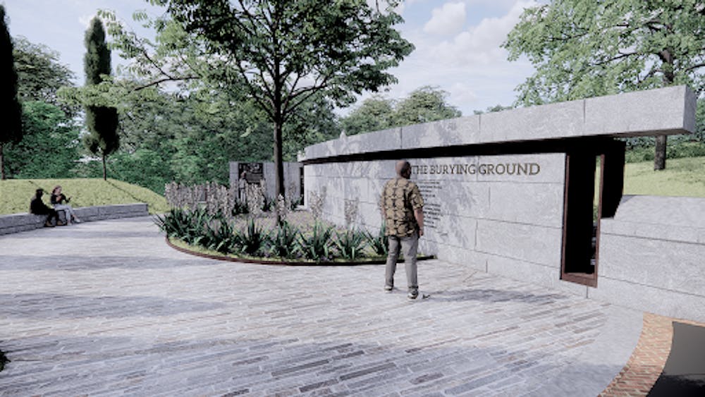 Baskervill's design plans for the burial ground entrance. Courtesy of the University of Richmond. 