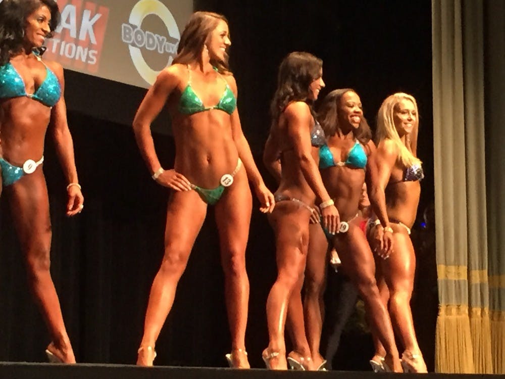 Tabby was relieved when the judges asked her to move to the center of the line in the open bikini class, she said.