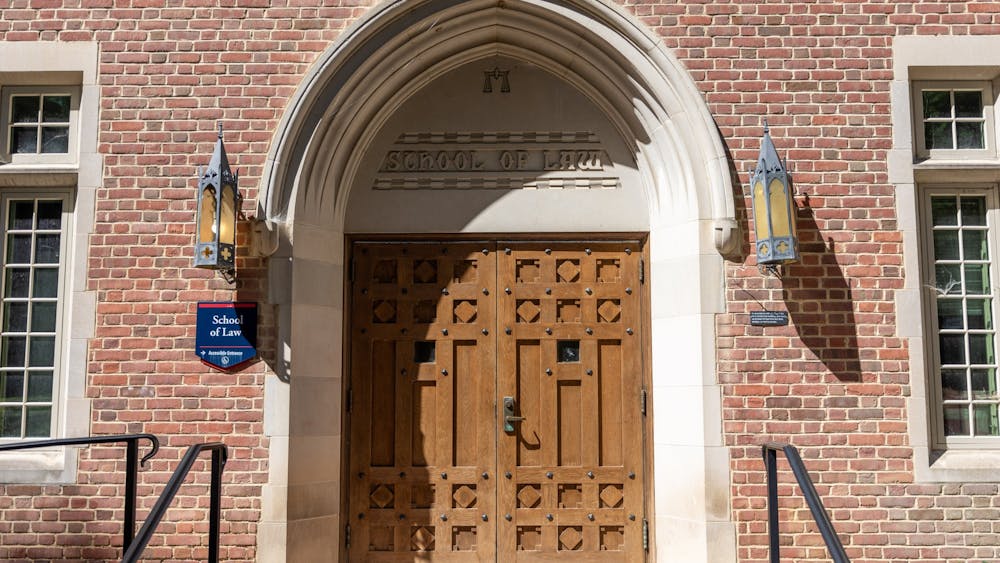 An entrance to the University of Richmond School of Law on Sept. 24.