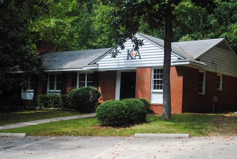 <p>University of Richmond's Kappa Alpha Order lodge sits on fraternity row.</p>