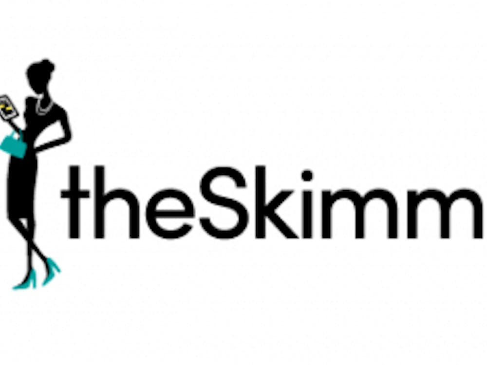 Logo for theSkimm, a daily email newsletter that contains a brief summary of current events.