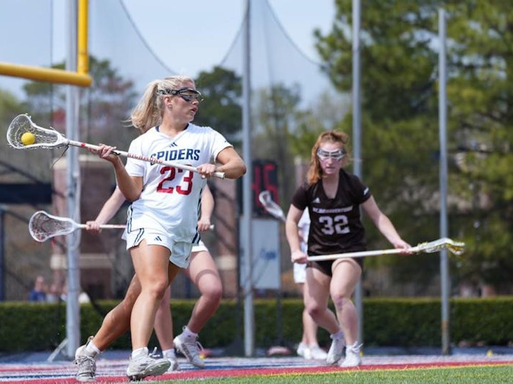 Sophomore attack Alexis Morton during the March 30 game against St. Bonaventure University. Courtesy of Richmond Athletics.