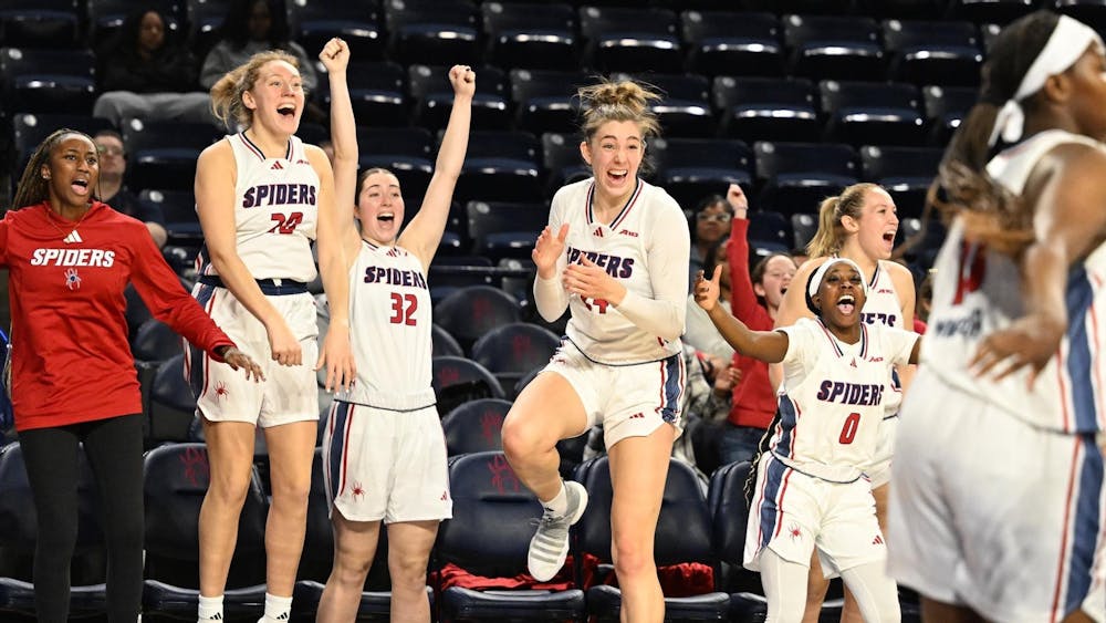 <p>Spiders cheer as they defeat Delaware State inside the Robins Center Nov. 12. Photo courtesy of Richmond Athletics.&nbsp;</p>