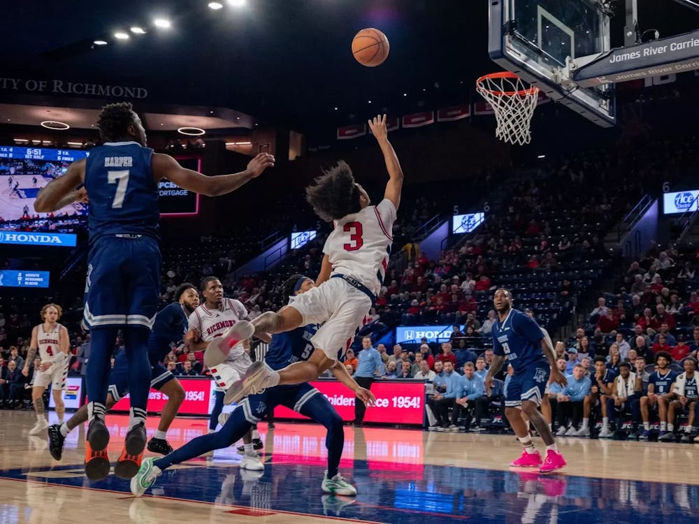 The University of Richmond men's basketball team lost against the University of Rhode Island on Jan. 21. Courtesy of Richmond Athletics.