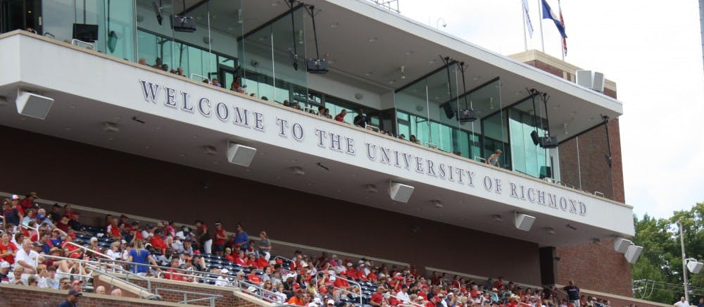The E. Claiborne Robins football stadium is pictured above.