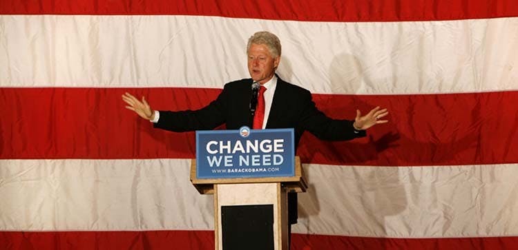 Former President Bill Clinton speaks at VCU on 10/12/08.
