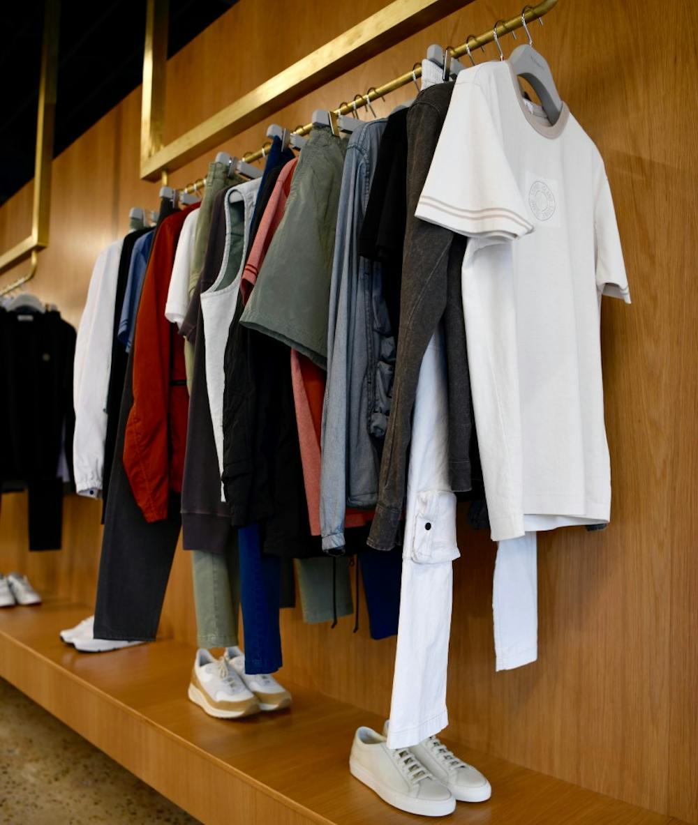 <p>One of the clothing displays inside the Need Supply Co. store.&nbsp;</p>