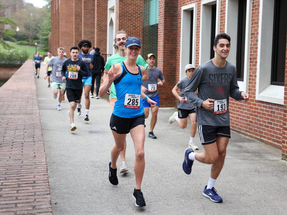Runners participating in the first annual Spider Dash 5k on Mar. 25, 2023.