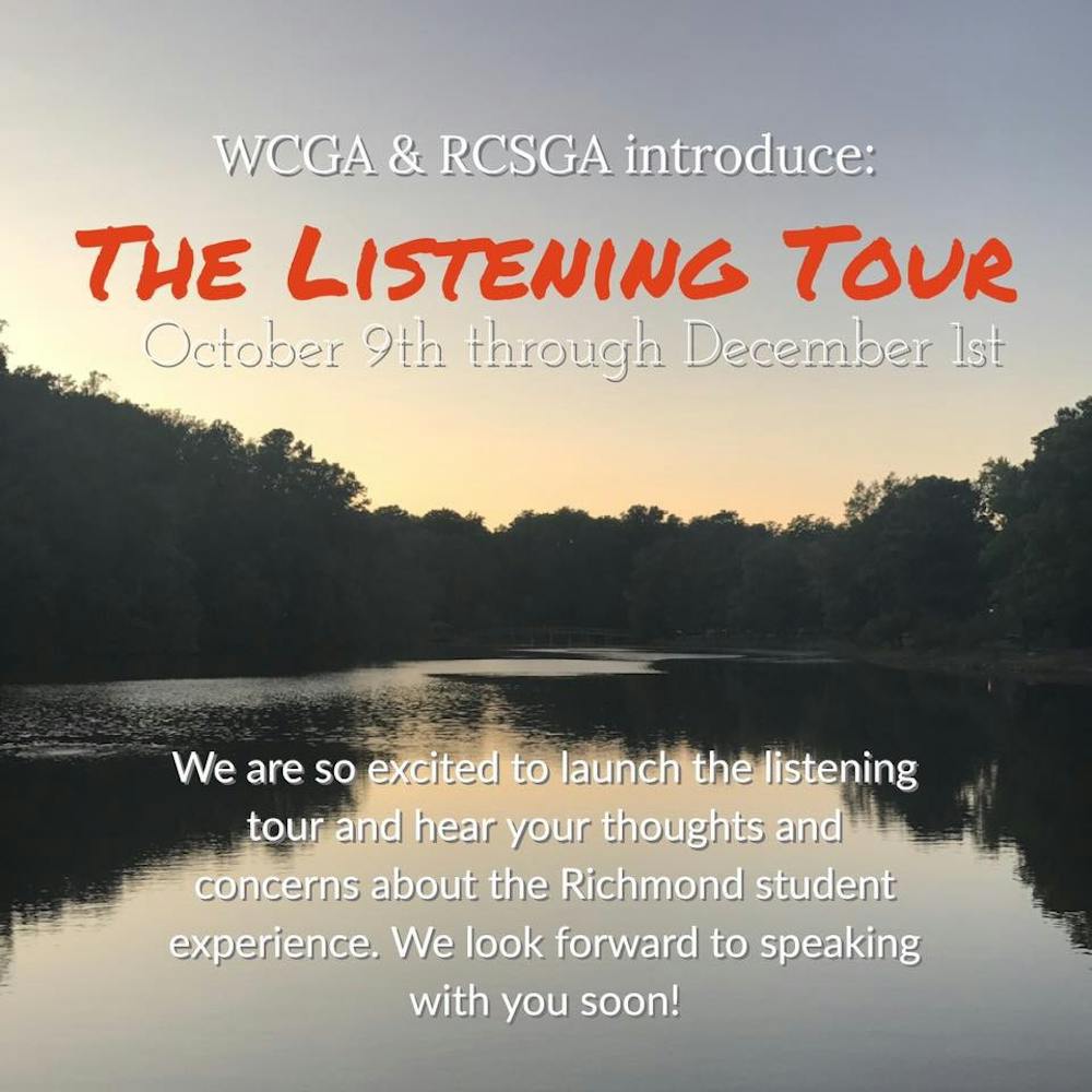 <p>WCGA and RCSGA members hope to meet with every student on campus through their newest initiative, the Listening Tour. <em>Photo courtesy of WCGA's Facebook page.</em></p>