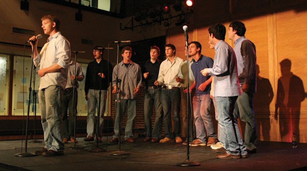 The Octaves performed Tuesday night in the Commons as part of a campaign to raise awareness for Camp Kesem, a nonprofit organization dedicated to helping children whose parents have cancer or have had cancer.