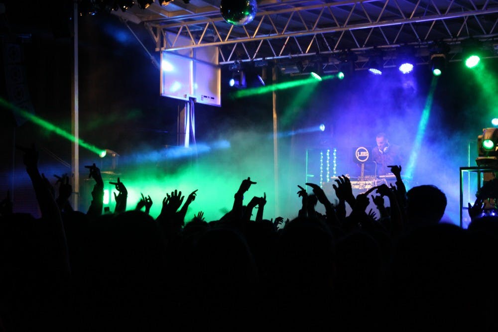 Richmond Alumn Matt Purdy opened for rapper Sammy Adams during Friday night's Homecoming Concert.