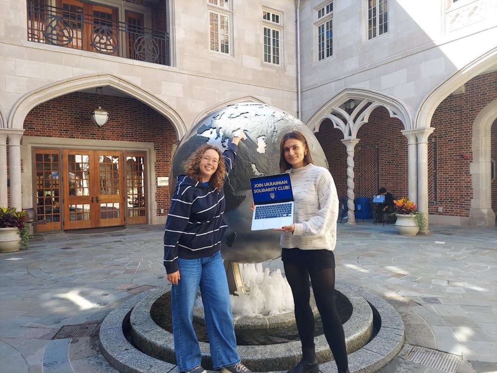 <p>Club presidents Natalia Jung (left) and Olena Naumenko (right).</p>