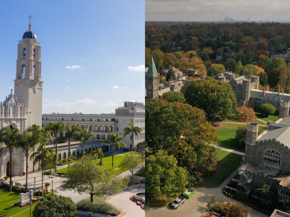 The University of San Diego (left) and Bryn Mawr College (right) knocked down the University of Richmond from the most beautiful campus ranking by the Princeton Review.