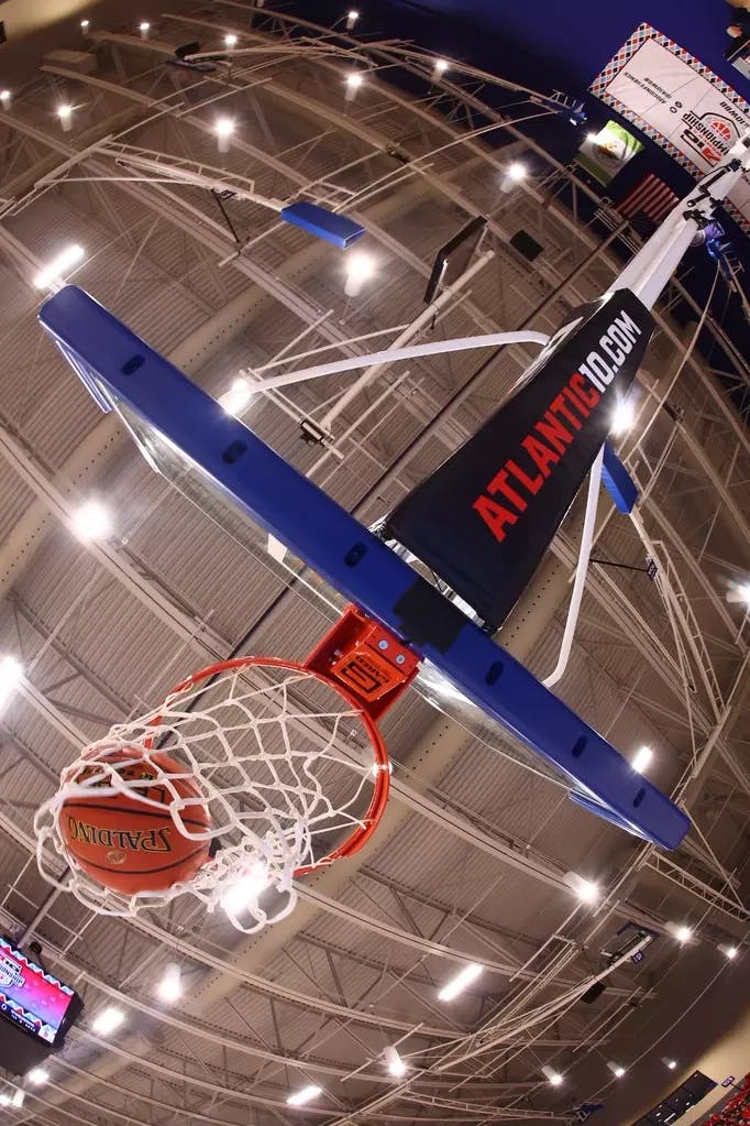 The University of Richmond women's basketball team competed in the 2025 Atlantic 10 Tournament. Courtesy of Richmond Athletics 