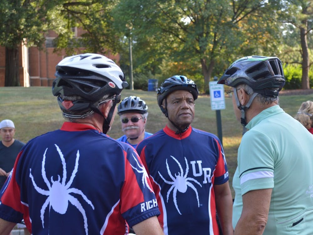 Crutcher spent some time before the ride chatting with some of the riders