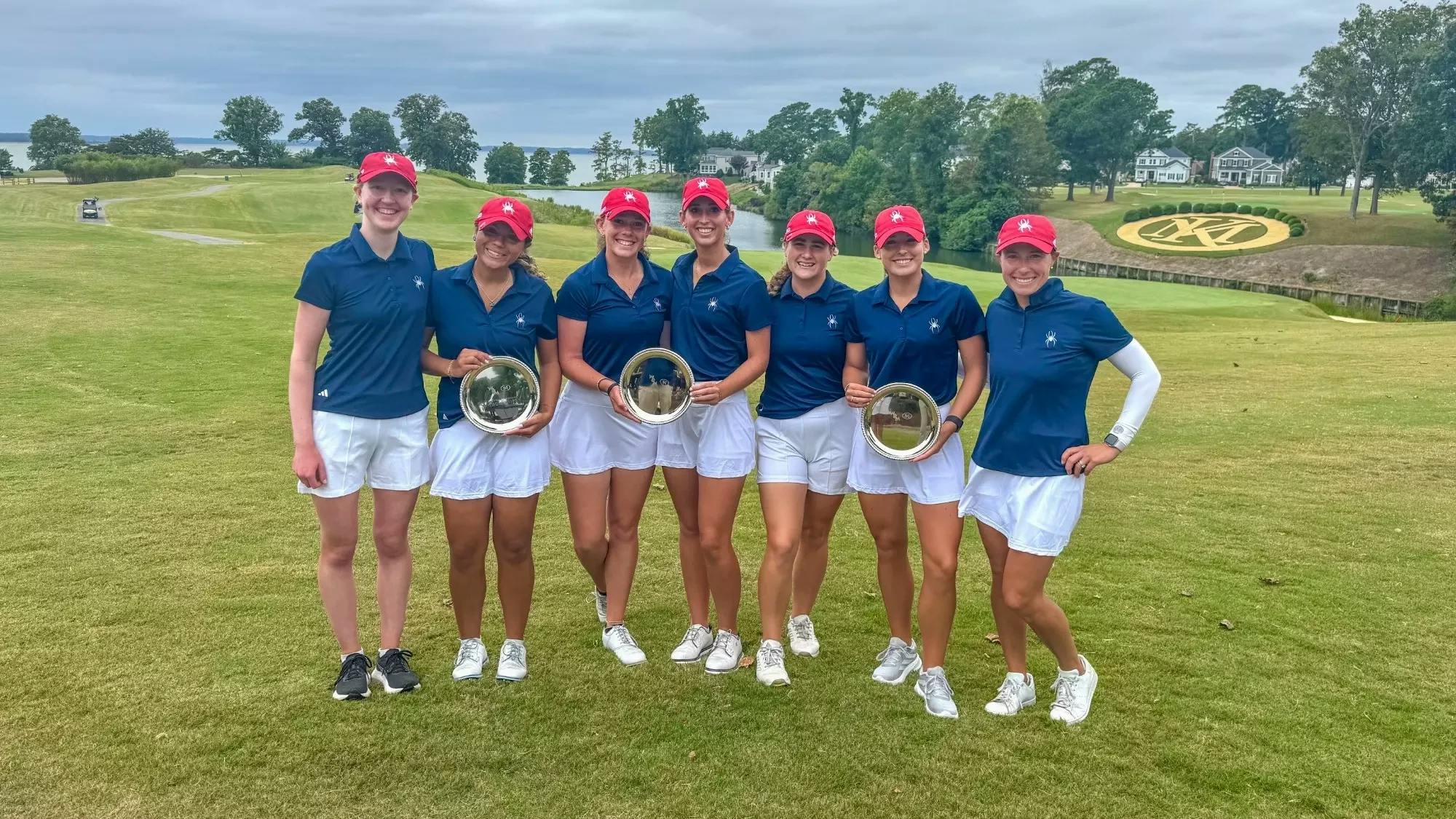 The University of Richmond women's golf team at the Tribe Invitational. Courtesy of Richmond Athletics.
