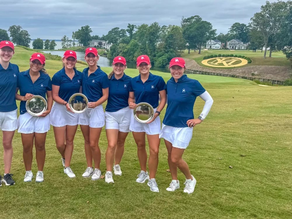 The University of Richmond women's golf team at the Tribe Invitational. Courtesy of Richmond Athletics.
