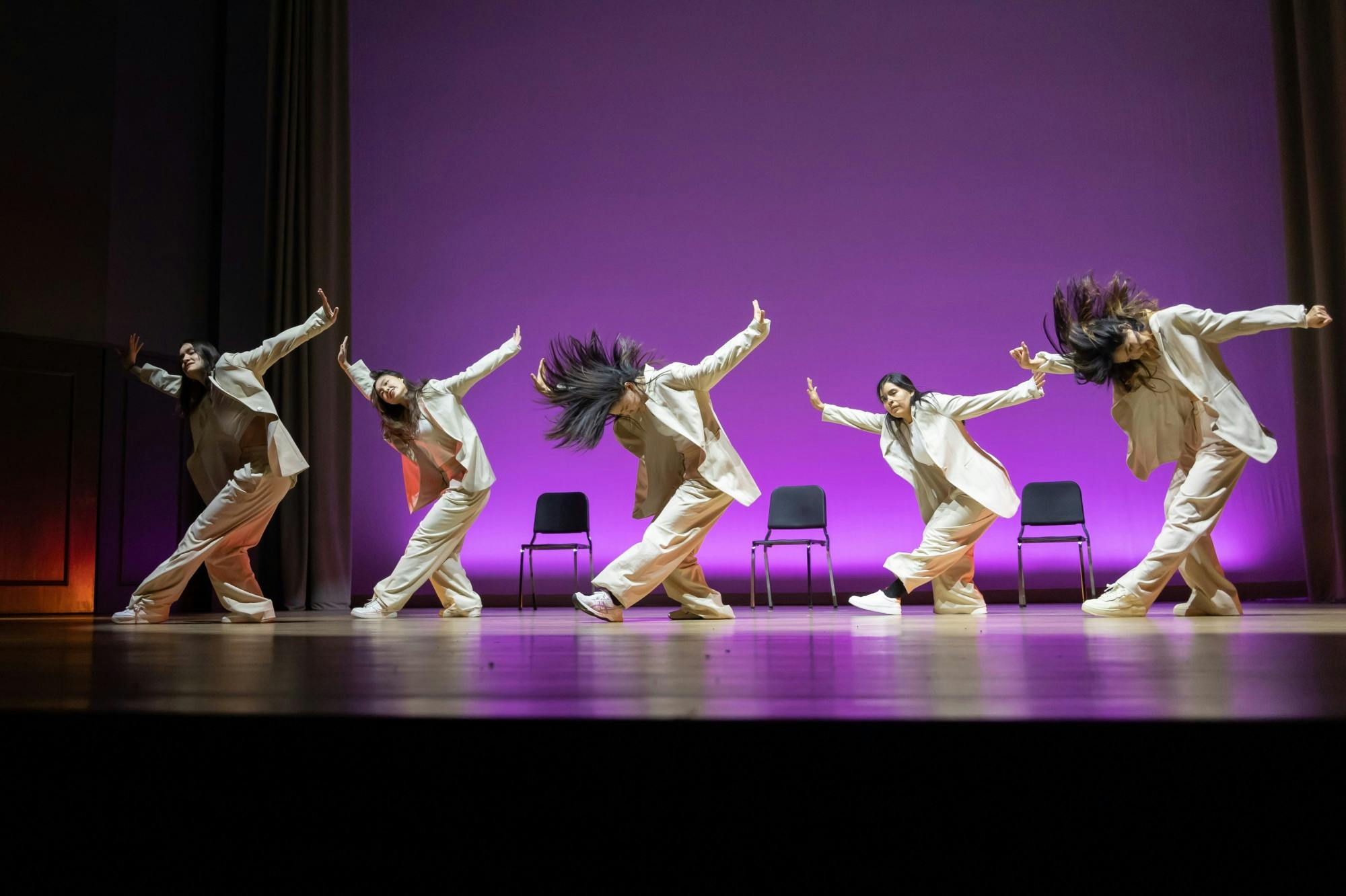 The Bollywood Jhatkas and Block Crew student dance groups put on a joint showcase on April 2 in Camp Concert Hall. Both groups had multiple dances that ranged from&nbsp;solo performances to works that brought in the entire respective groups. The high-energy event encouraged cheering and yelling from the audience in support of the dancers. There was a reception held across the street in the Modlin Center for the Arts after the performance.&nbsp;