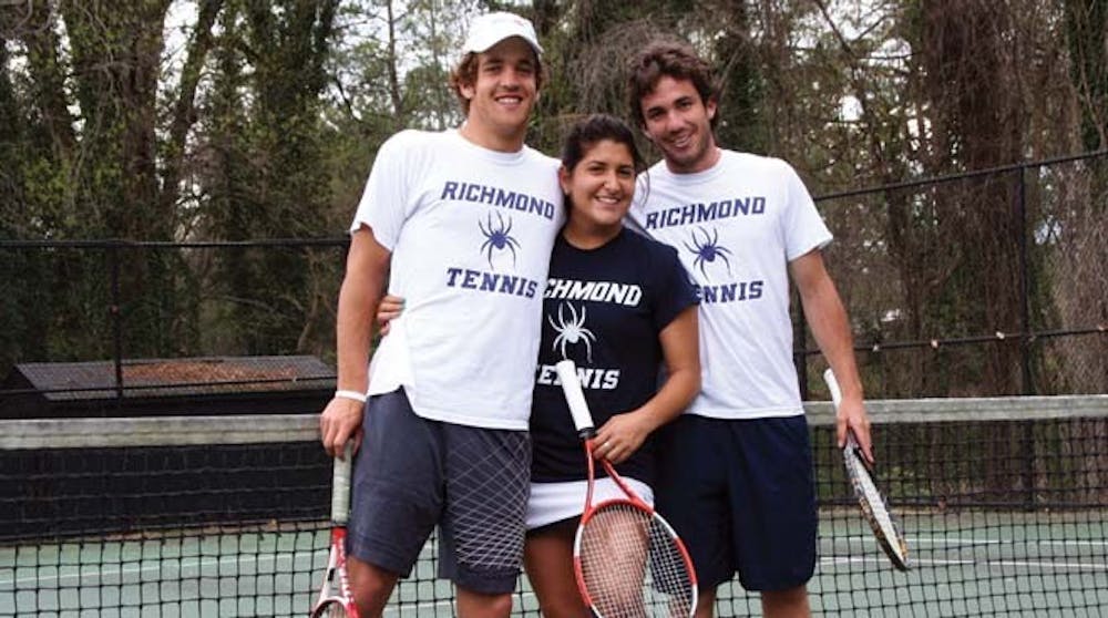 Siblings Pablo, Isabel and Rafa Arana, from Mexico City, all play tennis for Richmond.